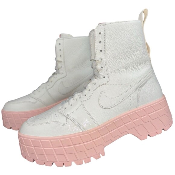 Air Jordan 1 Brooklyn Womens Size 12 Sneaker Boots Sail Legend Pink FJ5737-116 - Picture 9 of 9